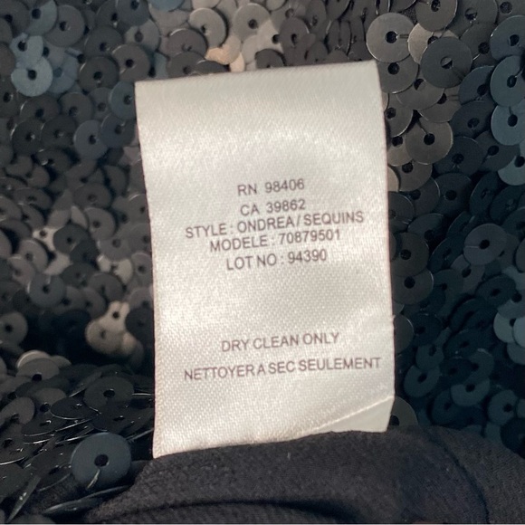 Theory Ondrea Black Sequins Over Silk Tank Top (P1) - Picture 10 of 12